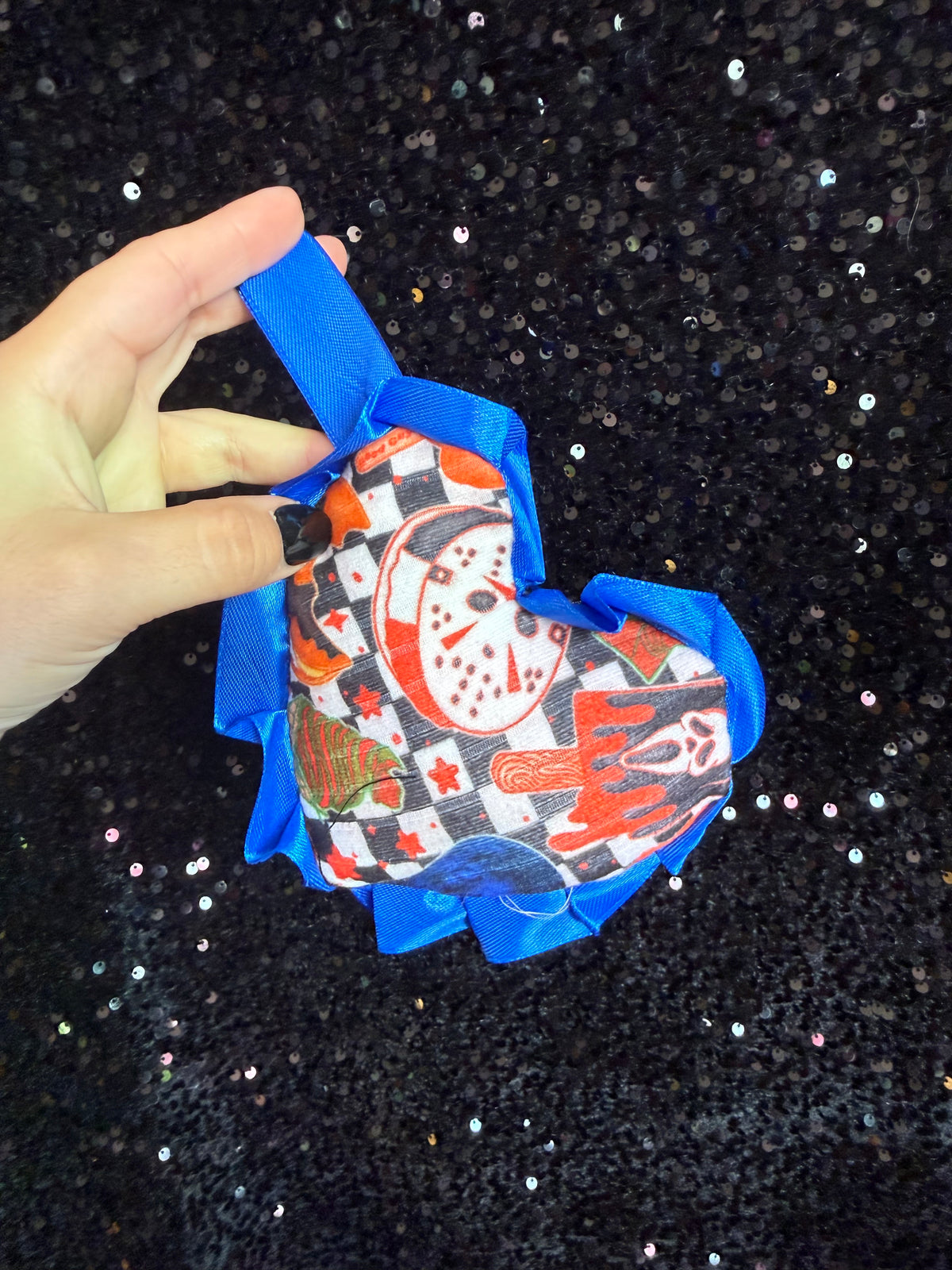 Checkered horror Plush Keychain