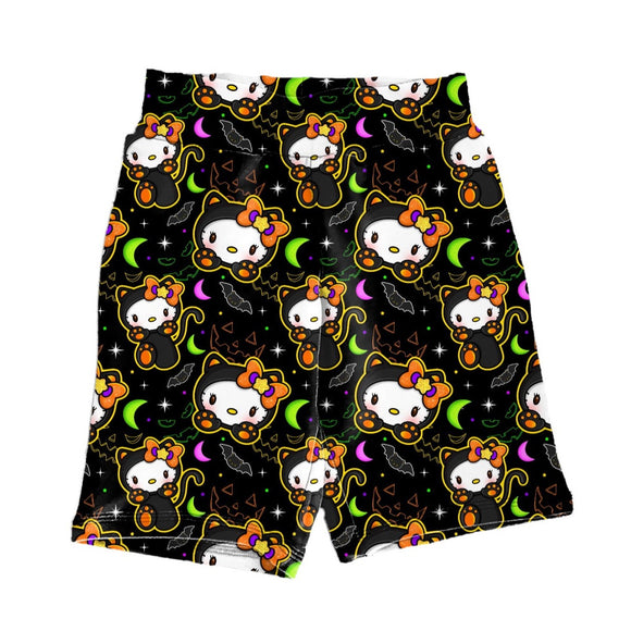 Halloween Kitty Biker Shorts