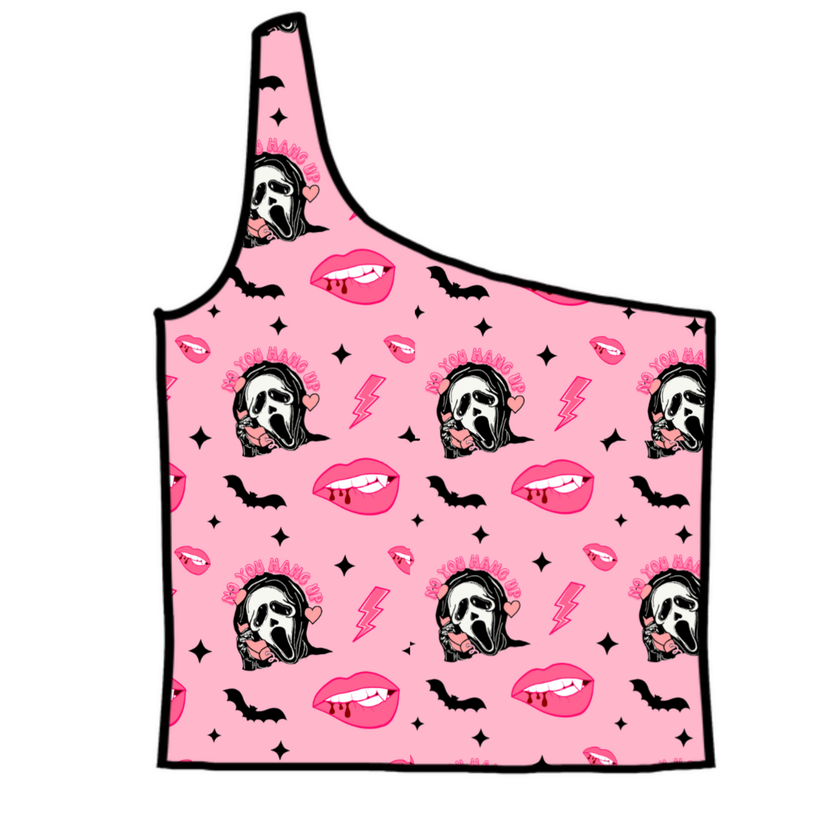 Call Me Pink Adult One-Shoulder Cropped Top