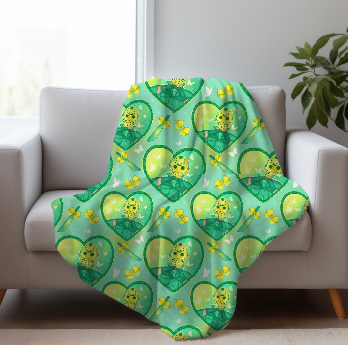JV Horror Pastel Hearts Blanket