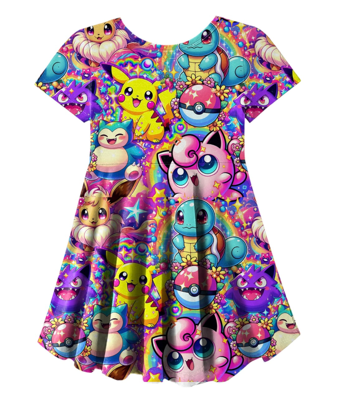 Rainbow Poke Skater Dress