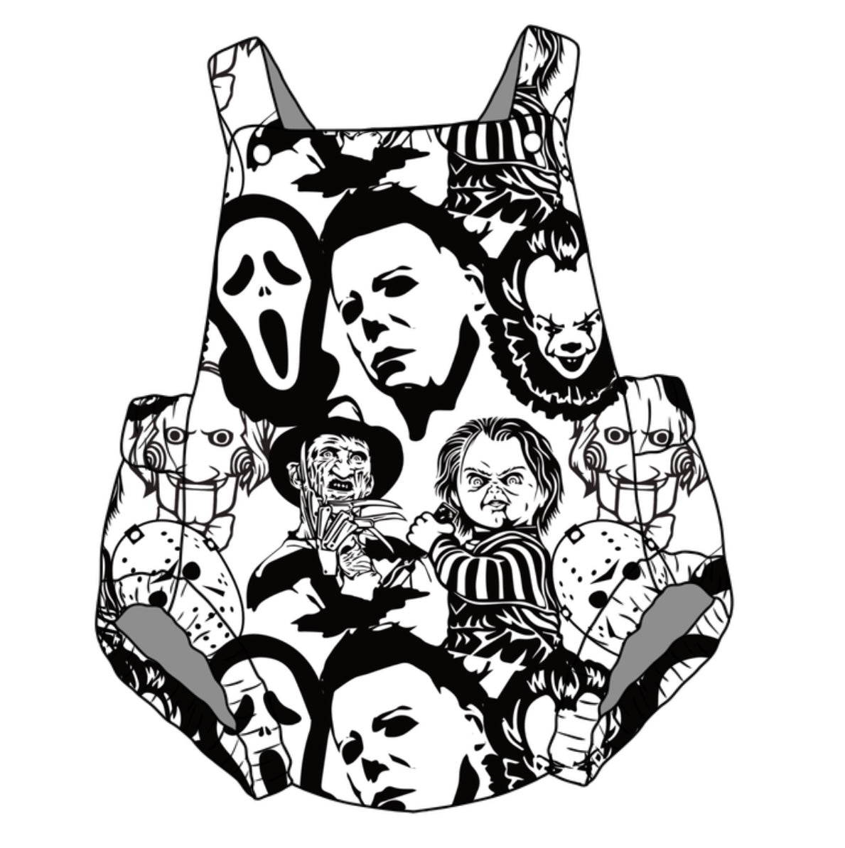 Mono Horror Unisex Baby Romper