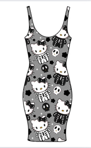 HK Black Skelly Adult Bodycon