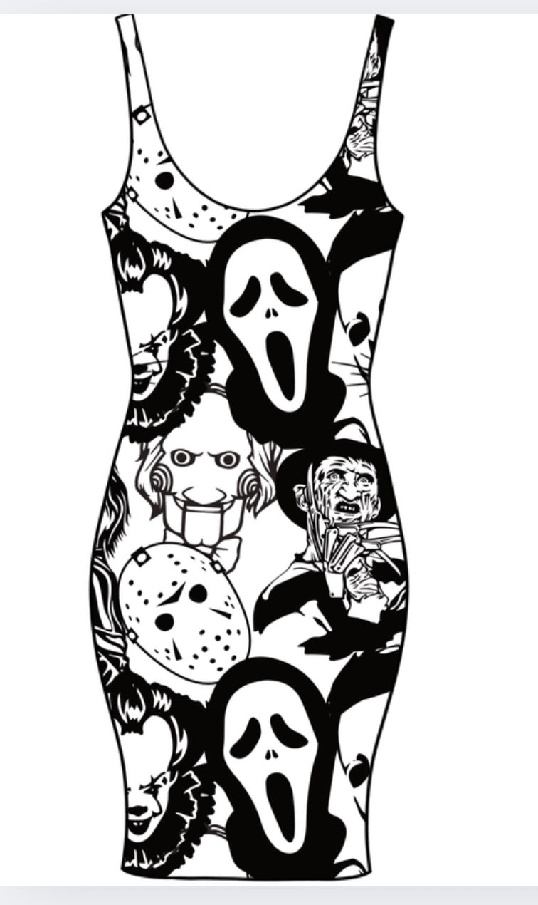 Mono Horror Adult Bodycon