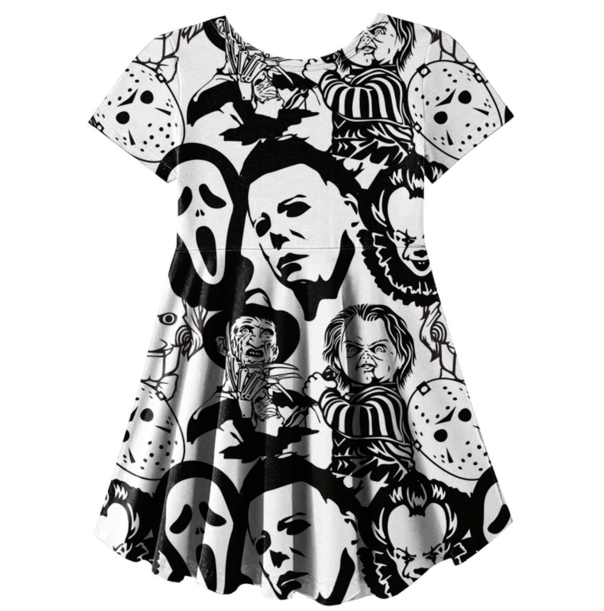 Mono Horror Skater Dress