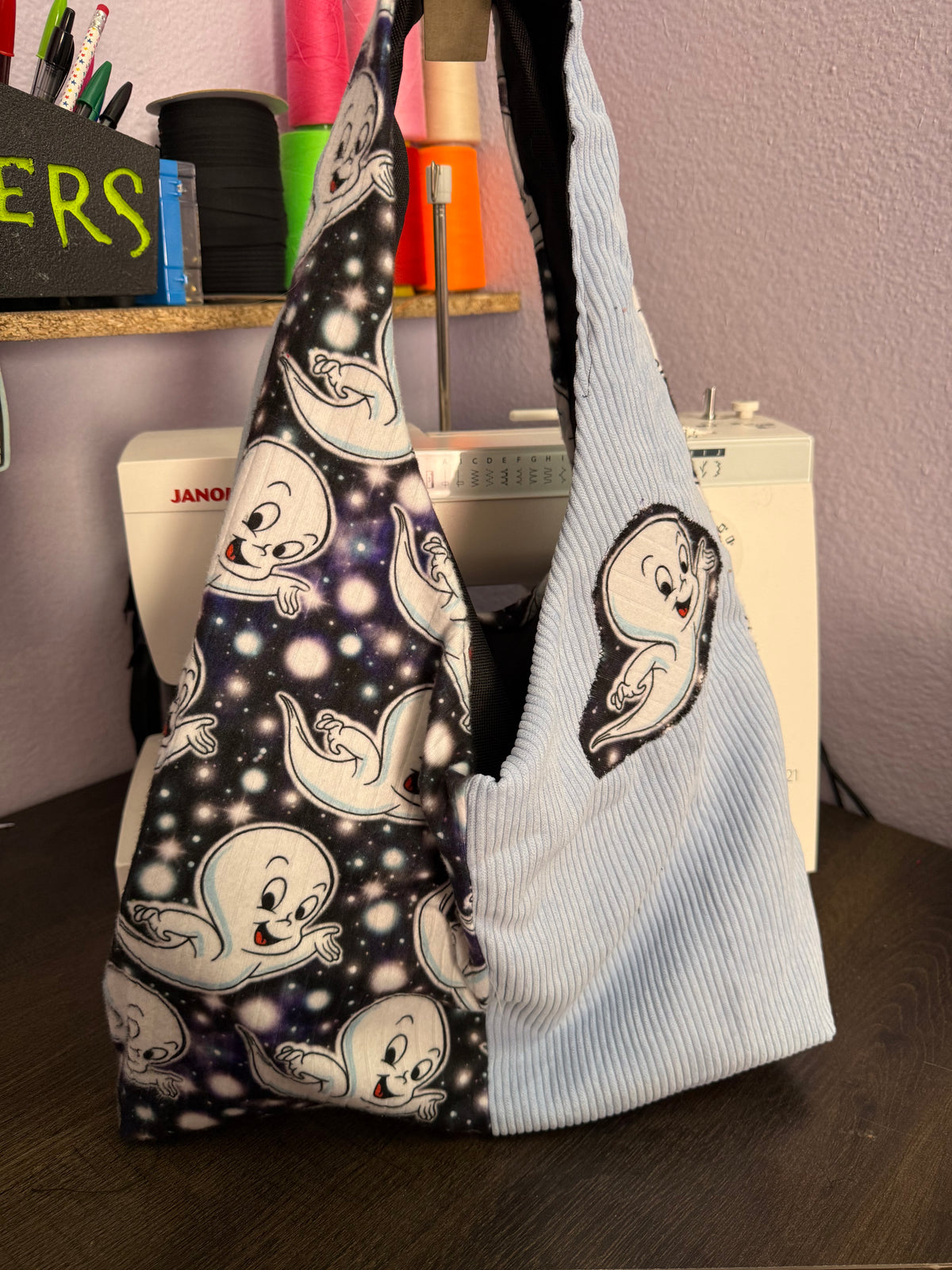 Pre-Order Friendly Ghost Corduroy Hobo Bag