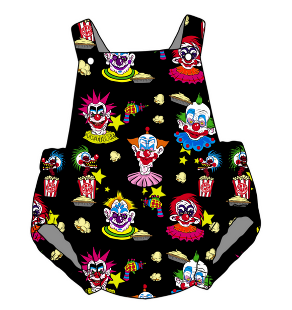 Clowns Black Unisex Baby Romper