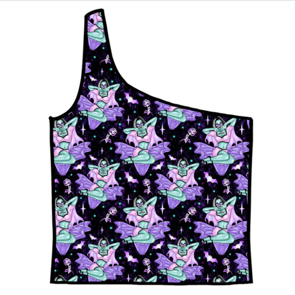 Hot Ghoul Lily Adult One-Shoulder Cropped Top