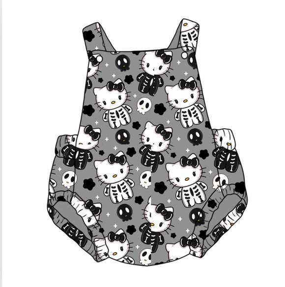HK Black Skelly Unisex Baby Romper