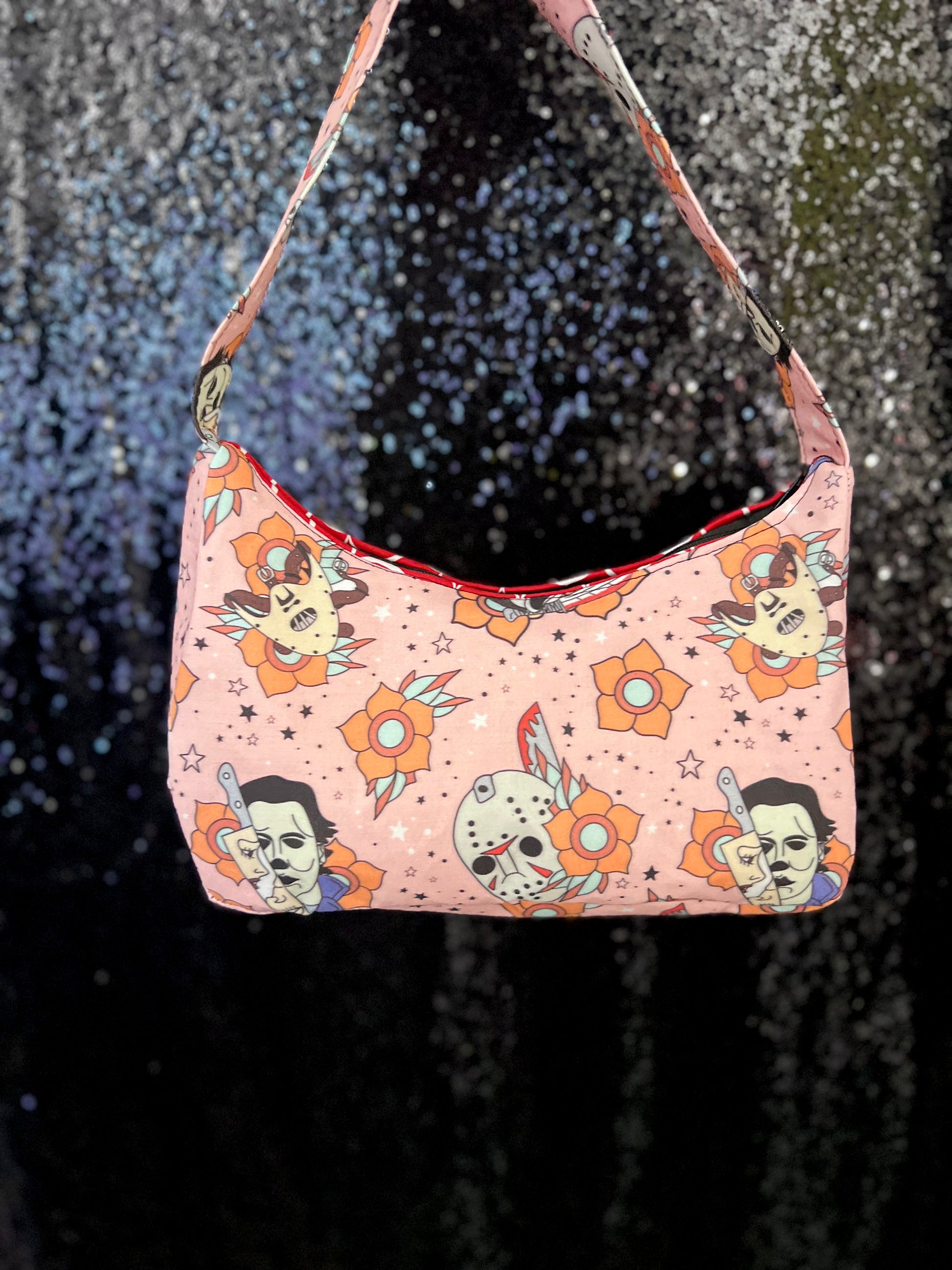 Tattoo Horror Pink Handbag