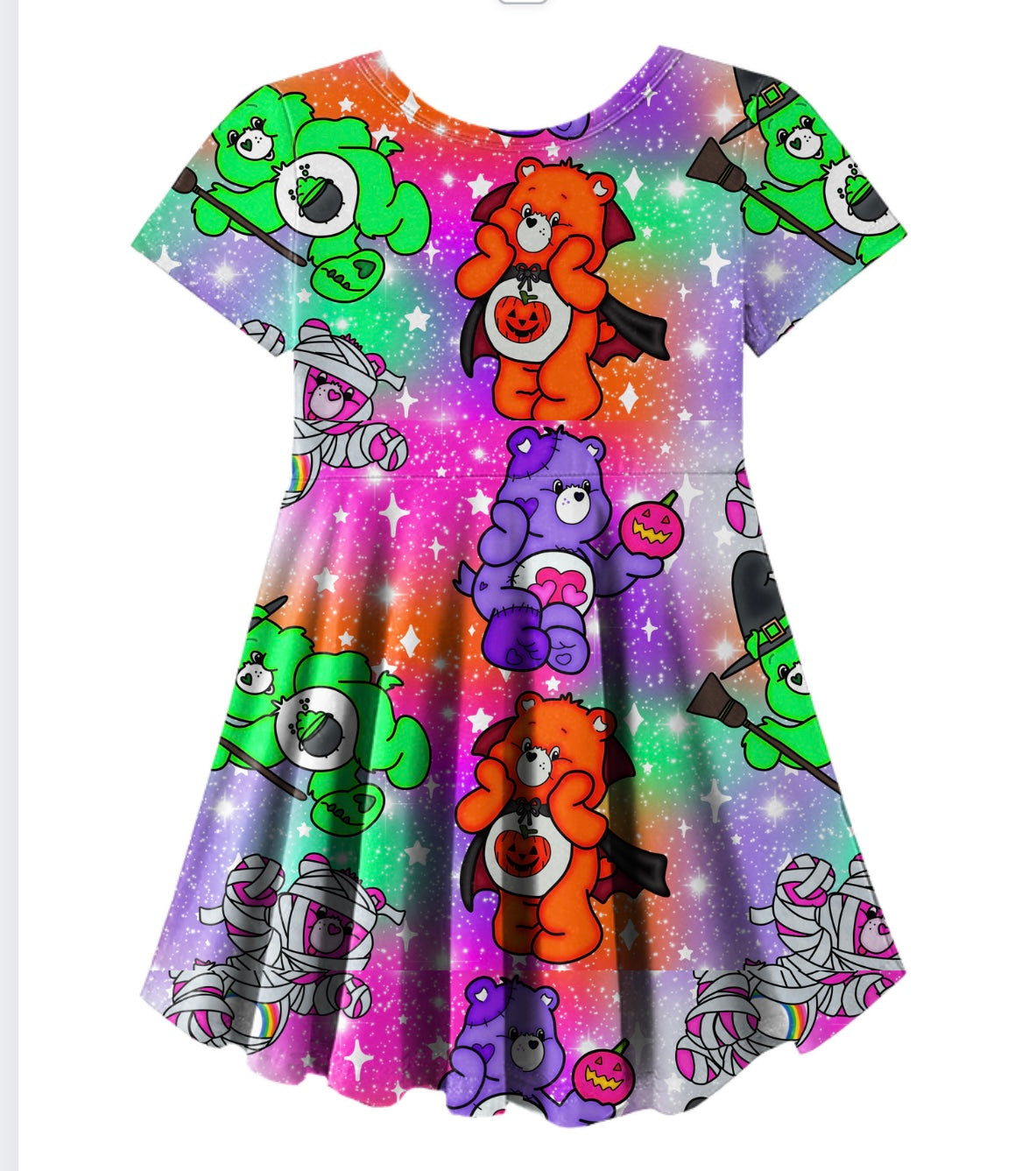 Rainbow Bears Skater Dress