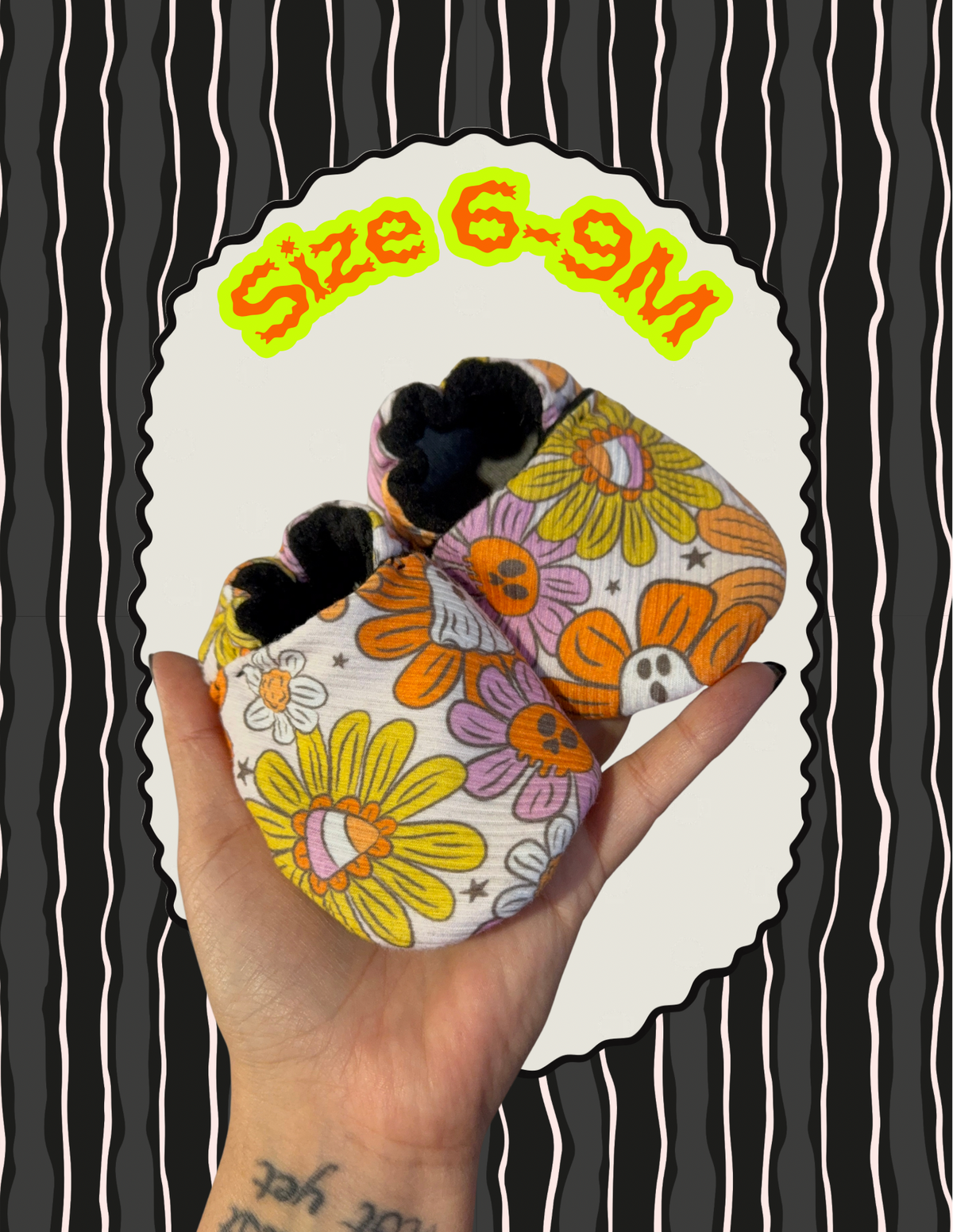 6-9M Boho Ghostie Booties
