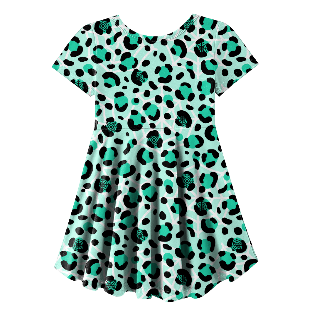 Leopard Webs Skater Dress