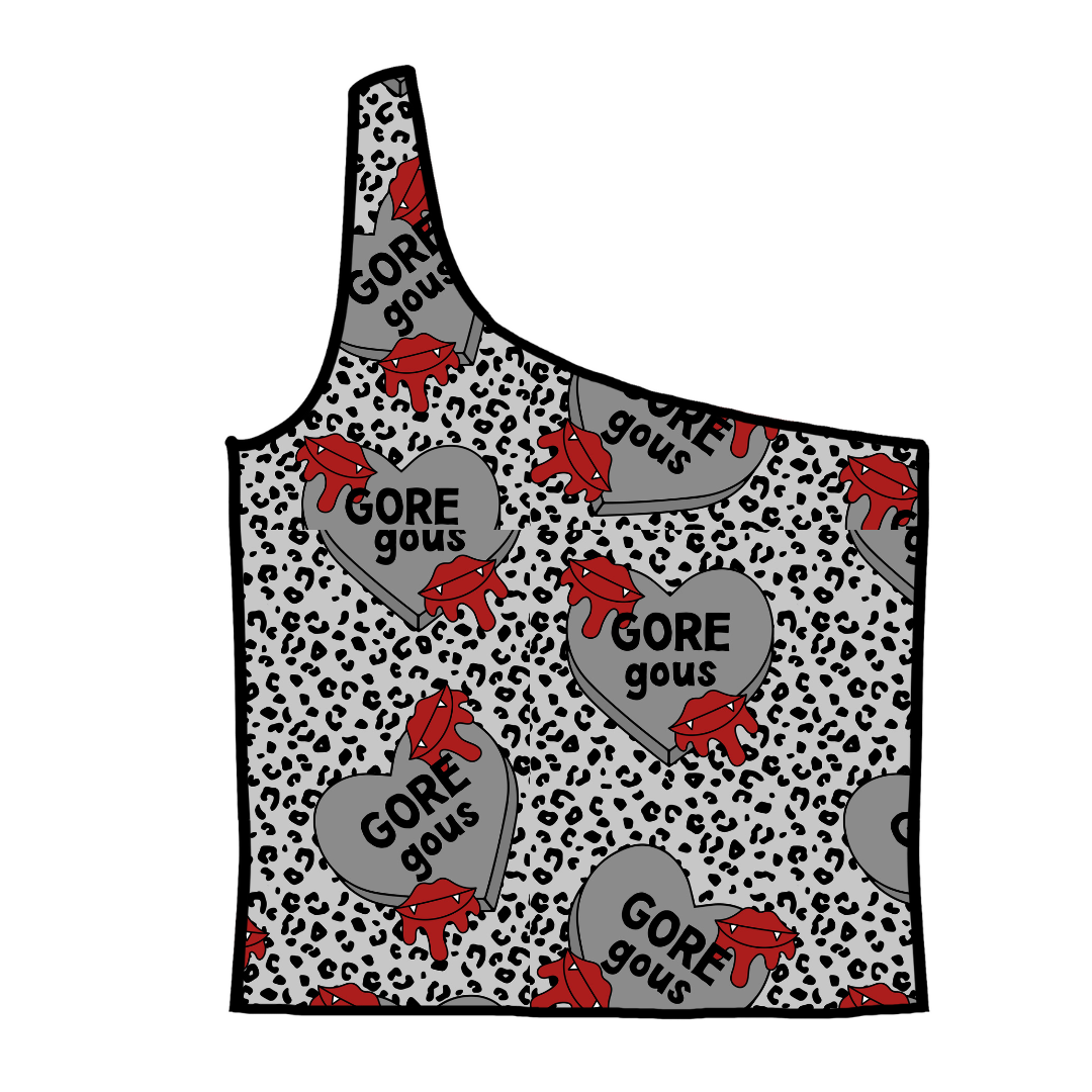 Adult One-Shoulder Cropped Top