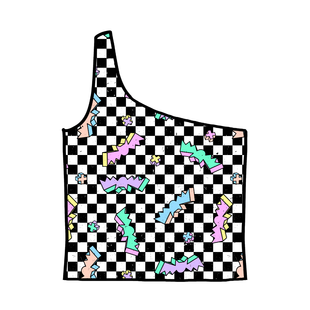Adult One-Shoulder Cropped Top