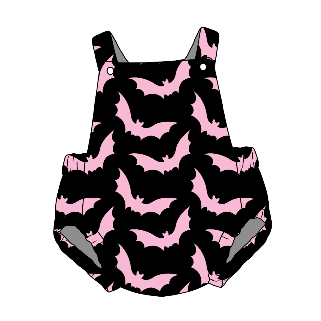 Pink Bats Unisex Baby Romper