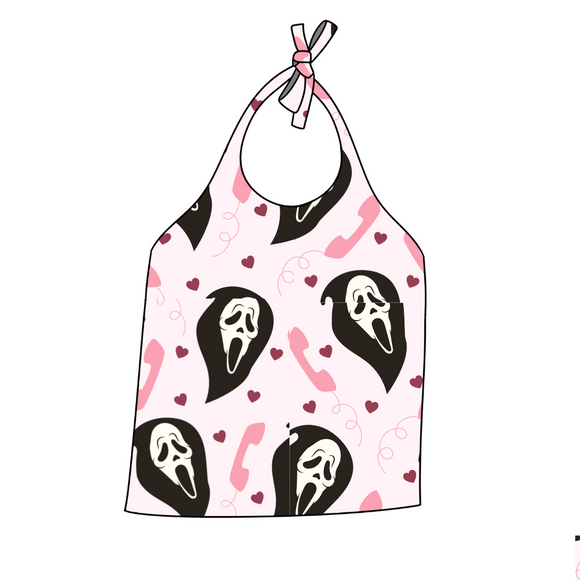 Heart Phone Halter Top