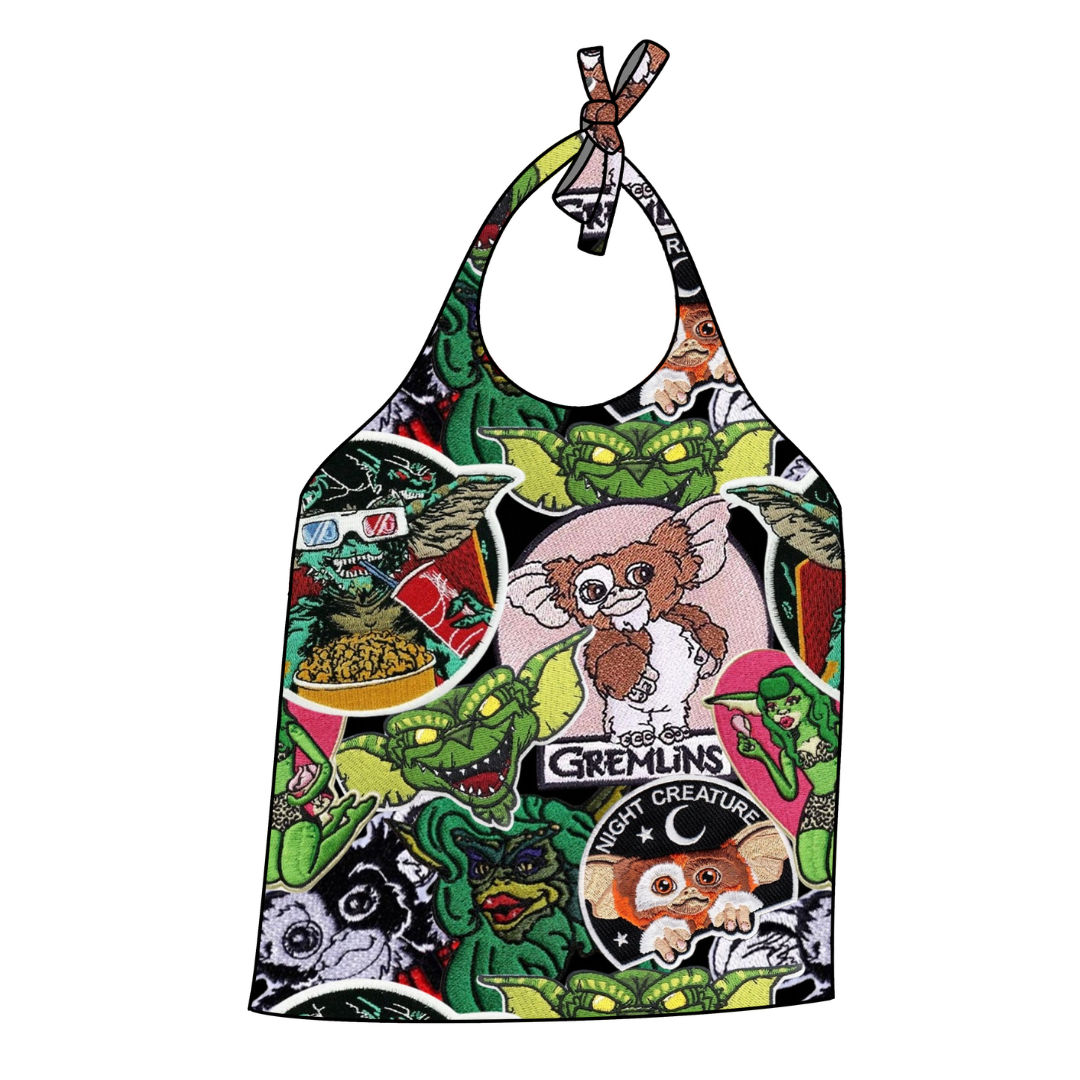 Gr3ml!ns Patch Halter Top