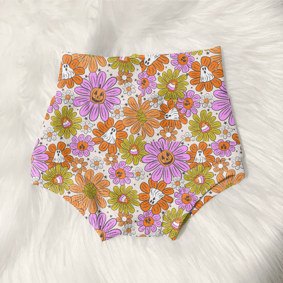 Pumpkin Floral Baby Bummies