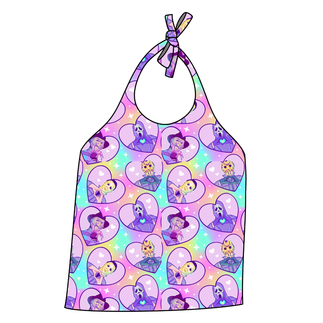 Pastel Hearts Halter Top
