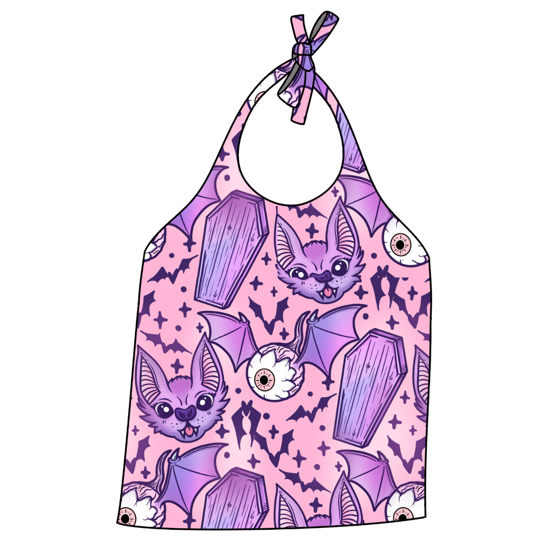 Coffin Bats Pink Halter Top