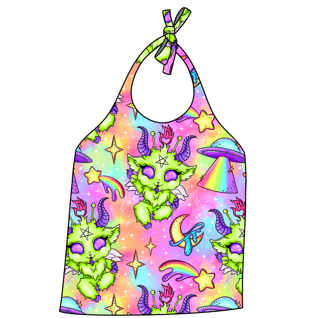 Pastel Goat Halter Top