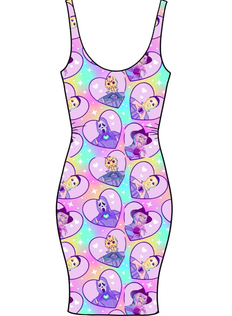 Pastel Horror Hearts Adult Bodycon