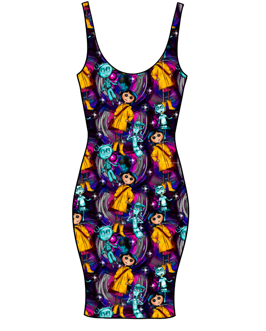 Butt0n Eyed Girl Adult Bodycon